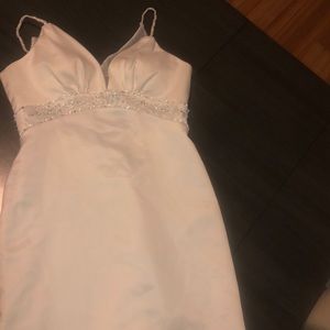 Gorgeous hand-beaded white dress with sheer back - wedding vibes